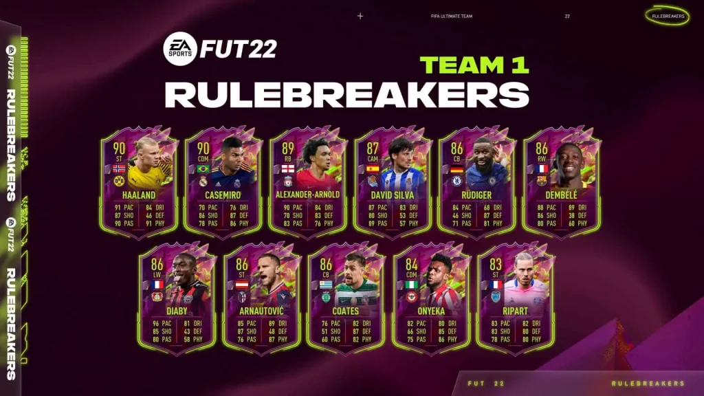 Rulebreakers équipe 1 FIFA 22