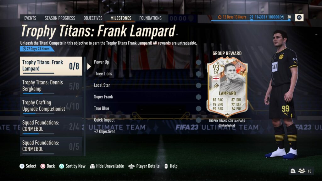 Frank Lampard Trophy Titans FIFA 23