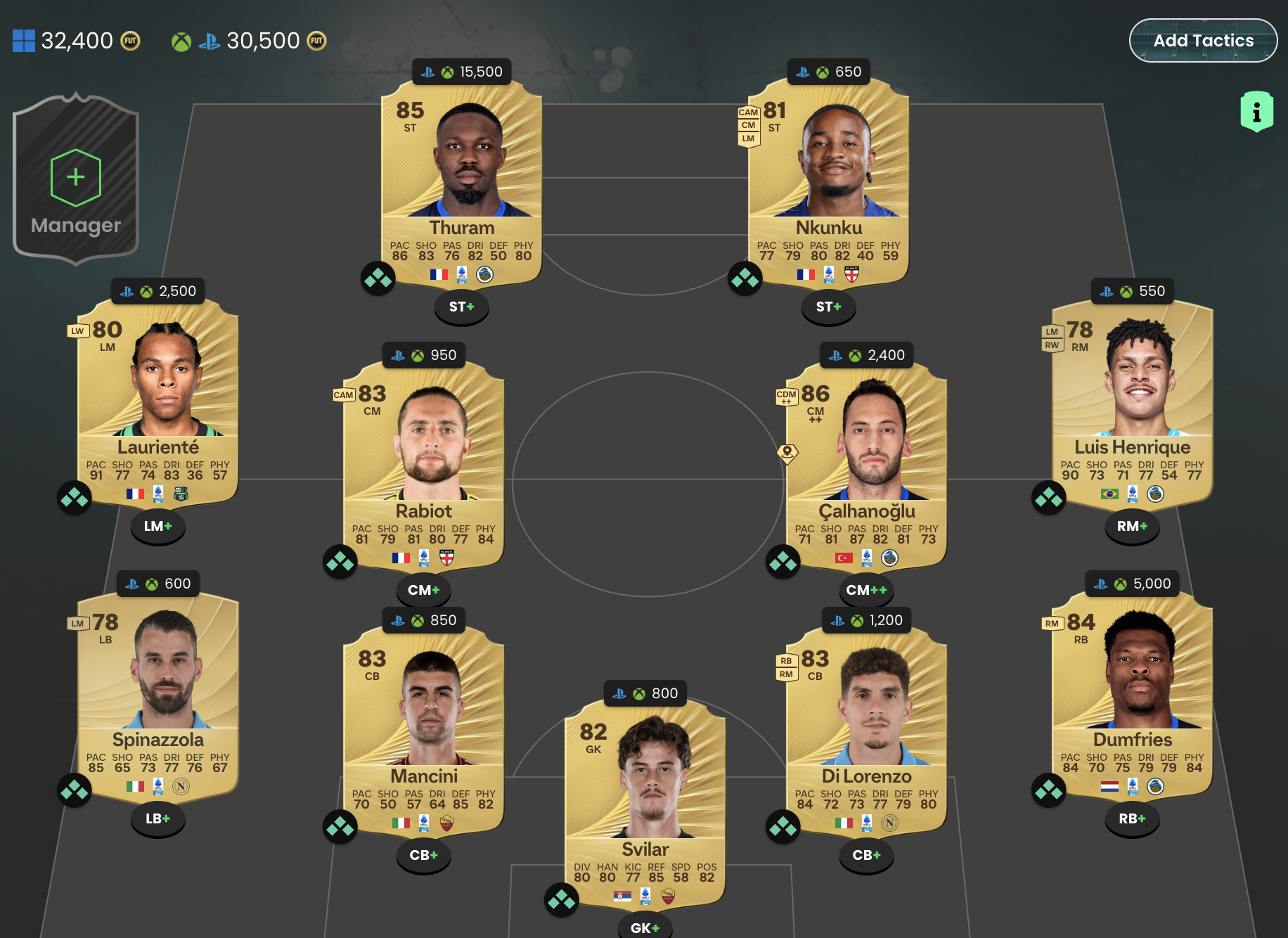 equipe-pas-chere-serie-a